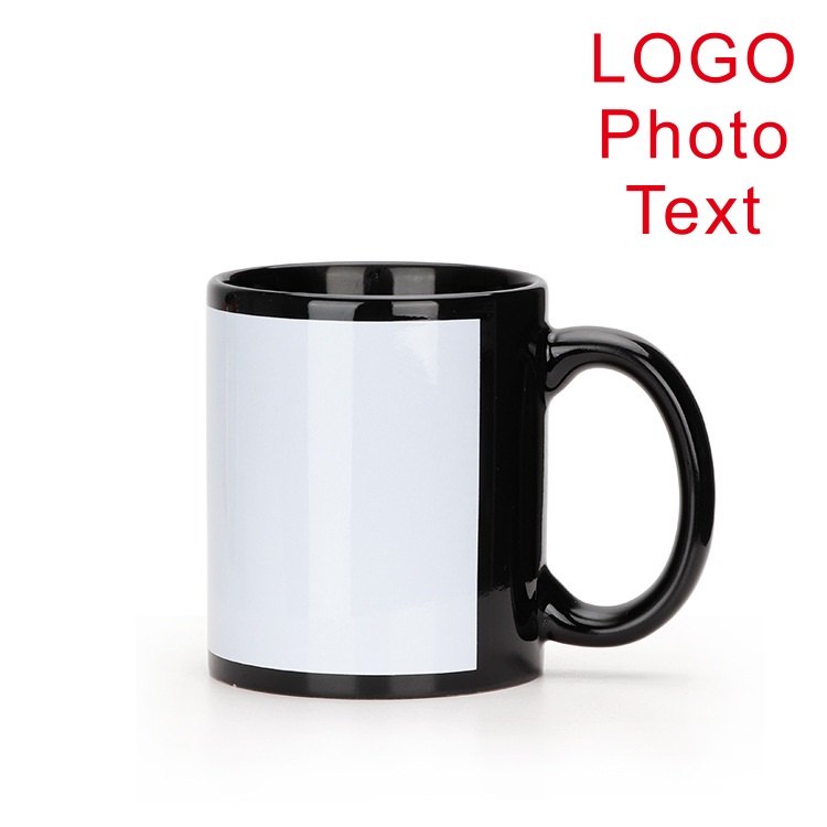 Black Cup DIY LOGO Ceramic 350 - đánh giá và giá Sublimation Mug White