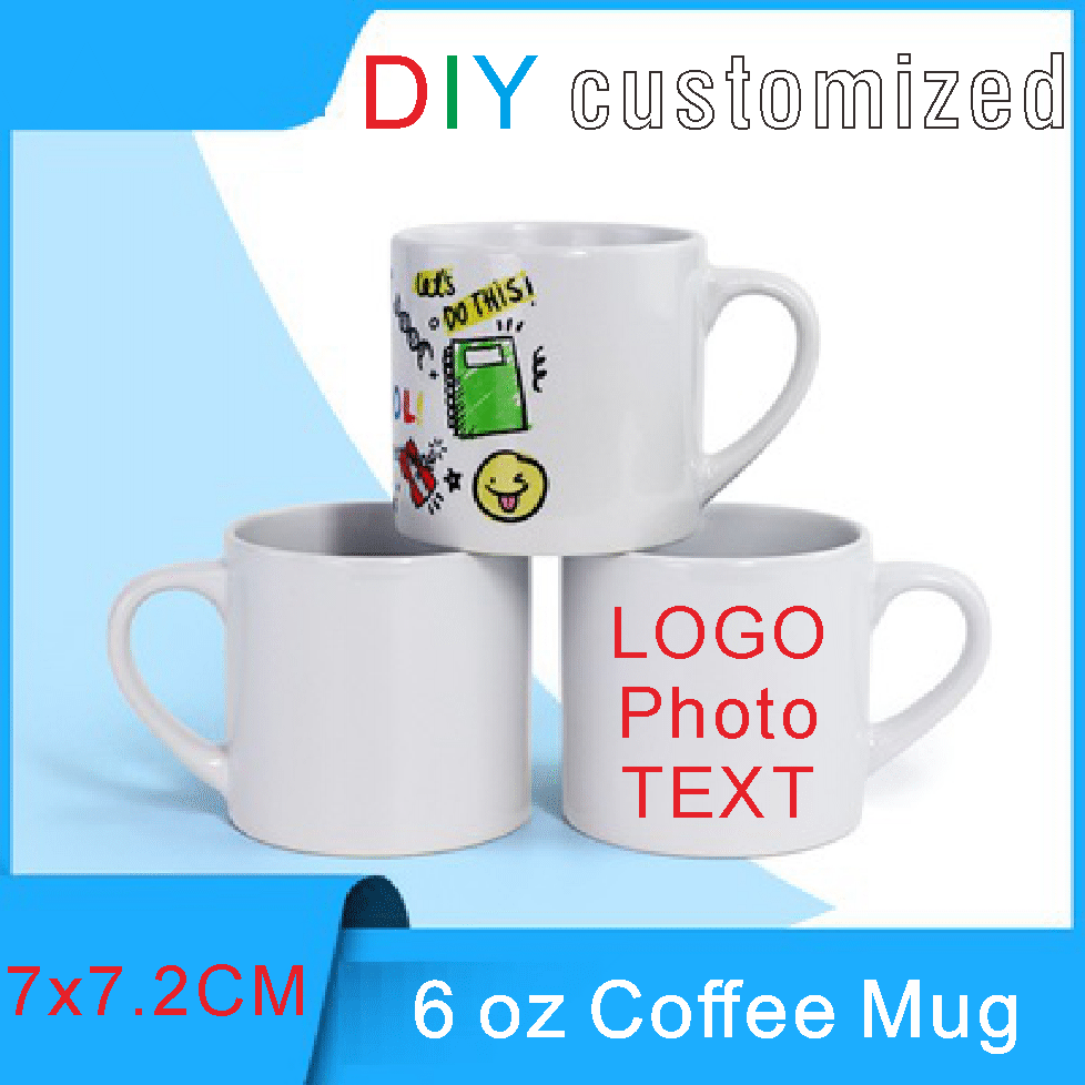 175ml Small Coffee Mug DIY LOG - đánh giá và giá Sublimation Mug White