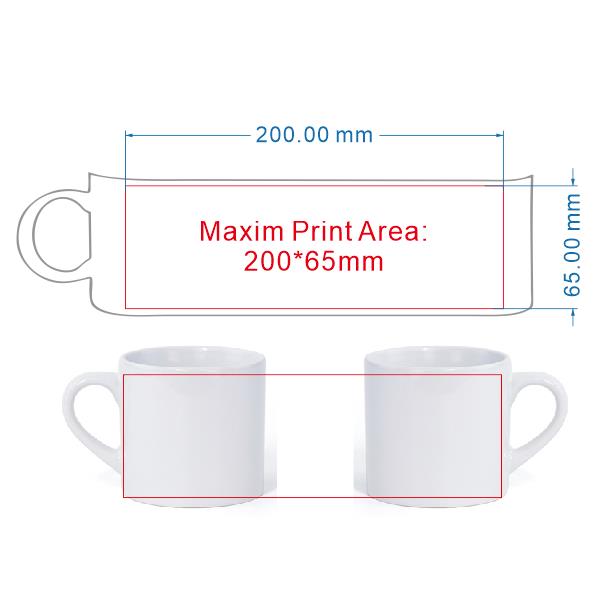 175ml Small Coffee Mug DIY LOG - đánh giá và giá Sublimation Mug White