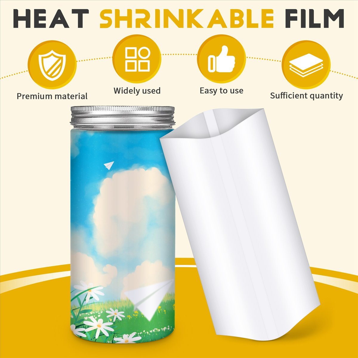 ✼70Pcs Sublimation Shrink Wrap - đánh giá và giá Sublimation Mug White